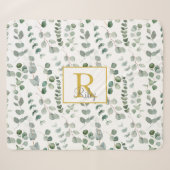Couverture Sherpa Motif Monogram Eucalyptus (Devant (Horizontal))