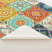 Couverture Sherpa Motif mosaïque marocaine (3/4)
