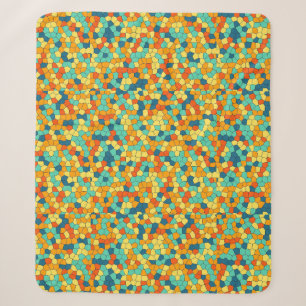 Couverture Sherpa Motif mosaïque vibrant