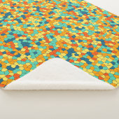 Couverture Sherpa Motif mosaïque vibrant (3/4)