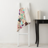 Couverture Sherpa Motif motif de caniche sans couture. Poignée b (En situation)