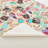 Couverture Sherpa Motif motif de caniche sans couture. Poignée b (3/4)