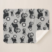 Couverture Sherpa Motif moto (Devant (Horizontal))