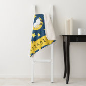 Couverture Sherpa Motif mouton, Mouton dormant, Lune, Votre Nom (En situation)