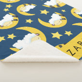 Couverture Sherpa Motif mouton, Mouton dormant, Lune, Votre Nom (3/4)