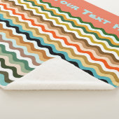 Couverture Sherpa Motif multicouleur Wavy Zigzag personnalisé (3/4)