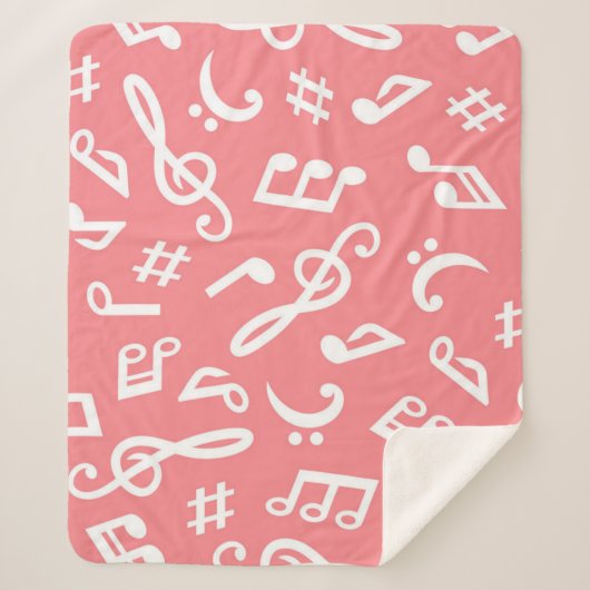 Couverture Sherpa Motif musical (Devant)