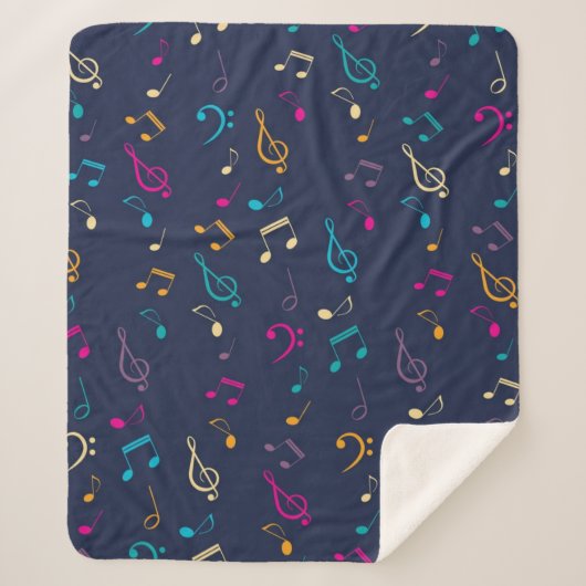Couverture Sherpa Motif musical (Devant)