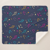 Couverture Sherpa Motif musical (Devant (Horizontal))