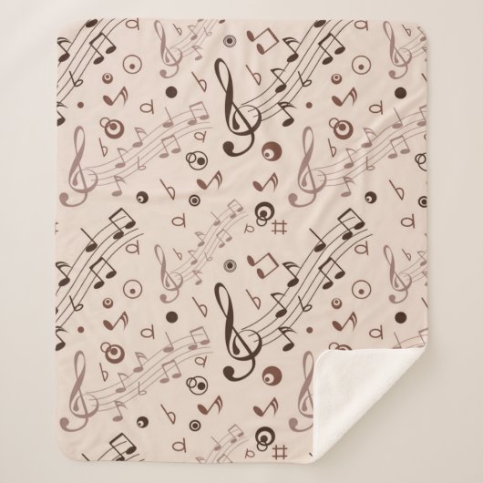 Couverture Sherpa Motif musical (Devant)