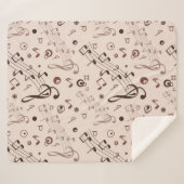 Couverture Sherpa Motif musical (Devant (Horizontal))