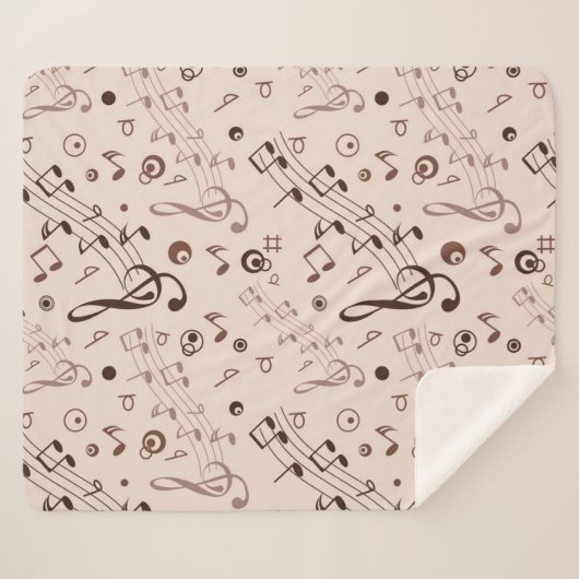 Couverture Sherpa Motif musical (Devant (Horizontal))