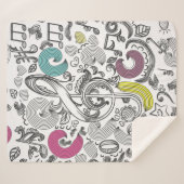 Couverture Sherpa Motif musical (Devant (Horizontal))