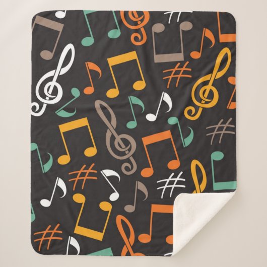 Couverture Sherpa Motif musical (Devant)