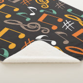 Couverture Sherpa Motif musical (3/4)