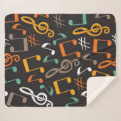 Couverture Sherpa Motif musical (Devant (Horizontal))