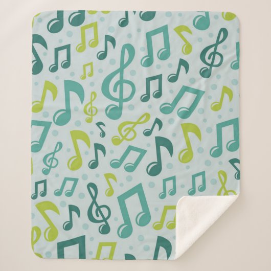 Couverture Sherpa Motif musical (Devant)