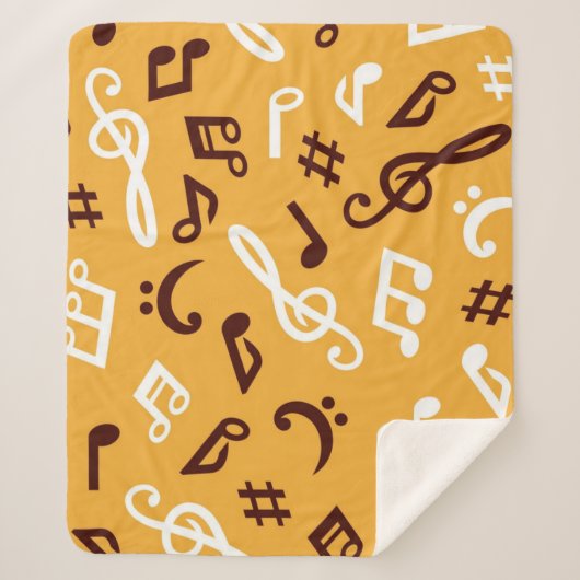Couverture Sherpa Motif musical (Devant)