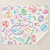 Couverture Sherpa Motif musical (Devant (Horizontal))