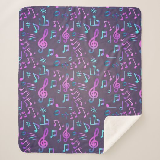 Couverture Sherpa Motif musical (Devant)