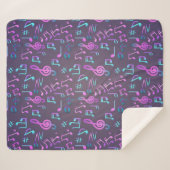 Couverture Sherpa Motif musical (Devant (Horizontal))
