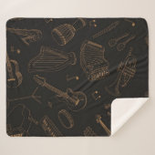 Couverture Sherpa Motif musical (Devant (Horizontal))