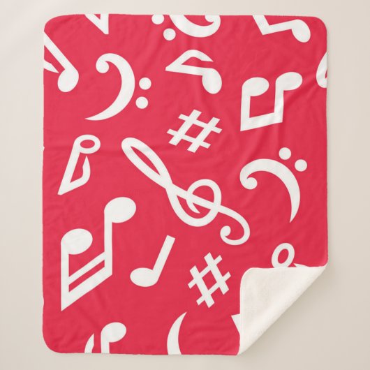 Couverture Sherpa Motif musical (Devant)