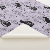 Couverture Sherpa Motif mystique de chat noir et papillon | Cuisine (3/4)