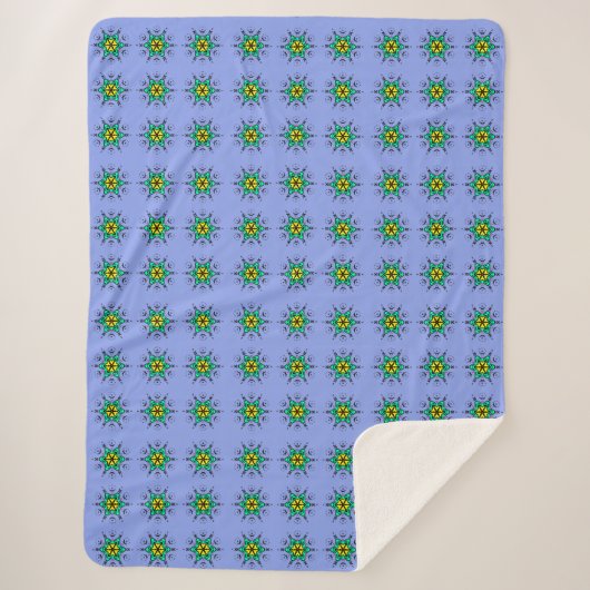 Couverture Sherpa Motif Nature Zen (Devant)