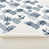 Couverture Sherpa Motif nautique (3/4)