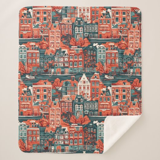 Couverture Sherpa Motif néerlandais (Devant)