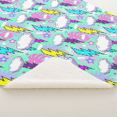 Couverture Sherpa Motif Neon Lightning Bolts & Stars (3/4)