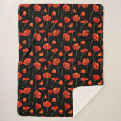 Couverture Sherpa motif noir (Devant)