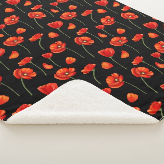 Couverture Sherpa motif noir (3/4)