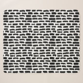 Couverture Sherpa Motif noir de courses de brosse (Devant (Horizontal))
