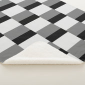 Couverture Sherpa Motif noir et gris simple (3/4)