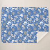 Couverture Sherpa Motif octopus.b LBlue BG (Devant (Horizontal))