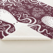 Couverture Sherpa motif Octopus vintage. (3/4)