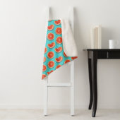 Couverture Sherpa Motif orange juteux doux (En situation)