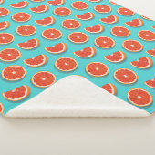 Couverture Sherpa Motif orange juteux doux (3/4)