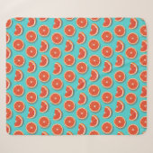 Couverture Sherpa Motif orange juteux doux (Devant (Horizontal))