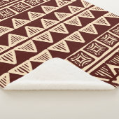 Couverture Sherpa Motif ornemental tribal rayé (3/4)
