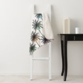 Couverture Sherpa Motif Paint Drop Palm Tree (En situation)