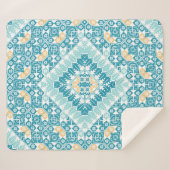 Couverture Sherpa Motif palestinien Broderie Design imprimé (Devant (Horizontal))