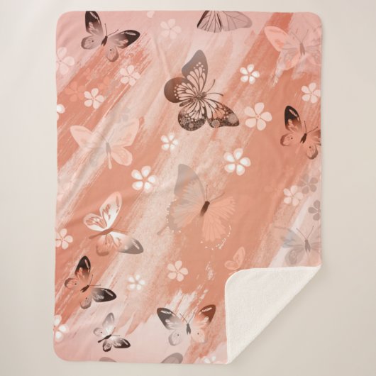 Couverture Sherpa Motif papillon 11 (Devant)