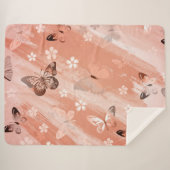 Couverture Sherpa Motif papillon 11 (Devant (Horizontal))
