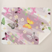 Couverture Sherpa Motif papillon 7 (Devant (Horizontal))