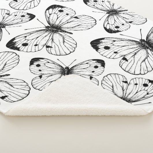 Couverture Sherpa Motif papillon de choux (3/4)