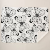 Couverture Sherpa Motif papillon de choux (Devant (Horizontal))