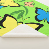 Couverture Sherpa Motif papillon de printemps (3/4)